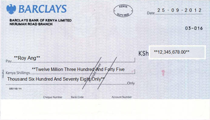 The different types of bank cheques